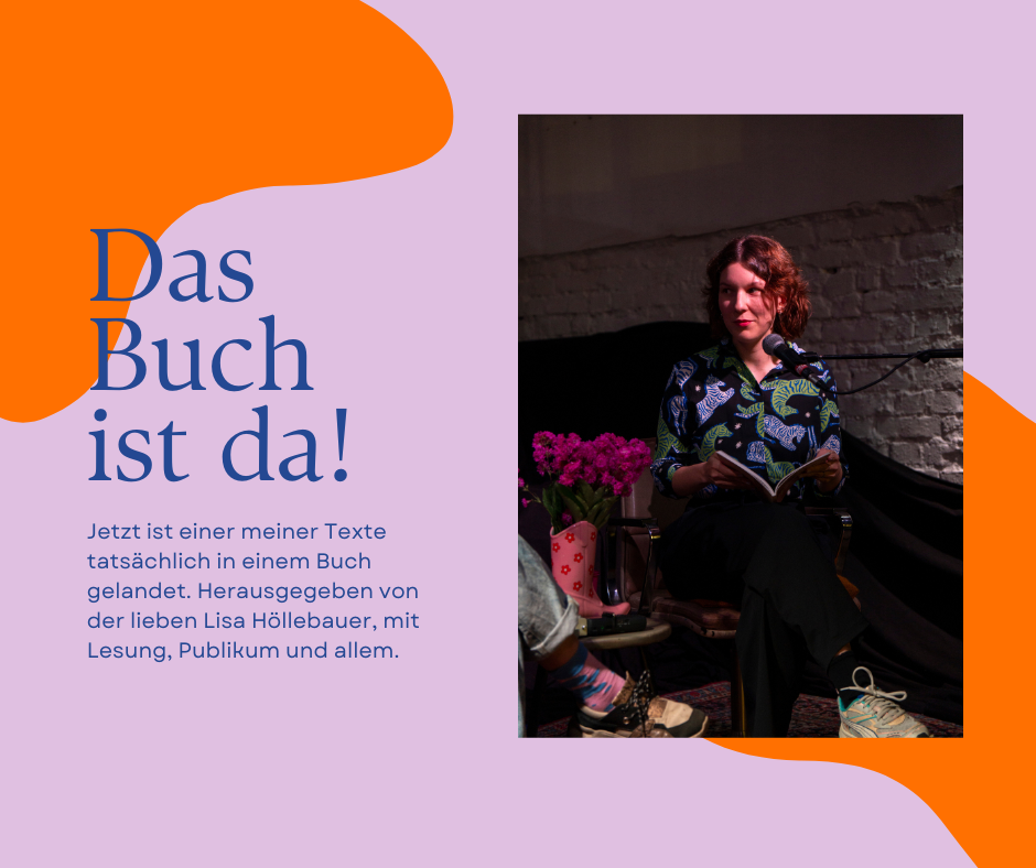 Ich hab in ein Buch reingeschrieben. Jetzt müsst ihr’s kaufen